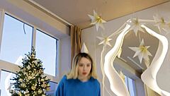 behind the scenes, a beautiful young 18+ tattooed girl with natural tits and pussy relaxes backstage.