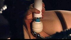 subgirl tied and leg spread for intense bondage massage