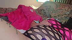 Squirt girl on water pole, wet and horny