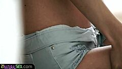 european model playing with her pussy in solo masturbation