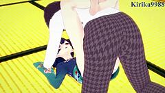 Idolm ster's Rinze and Hana in steamy 3D action