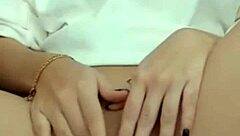 gorgeous brunette shares intimate webcam moments