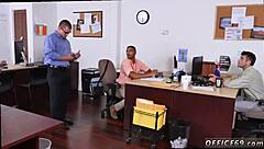 This gay office sex happens in the classroom