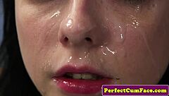 British glamour girl gets facial in POV video