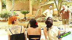 Orgasm Of Germans With Salma De Nora In Hardcore Orgy Blowbang!