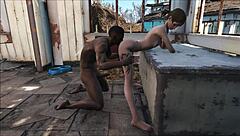 fallout 4 sanctuary turns into kinky training ground for brunette