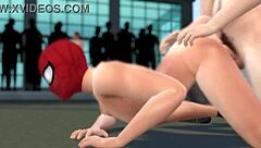 Spider-Man battles Dr. Octopus villain