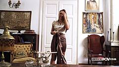 Ornella Morgan's job interview turns into blowjob?