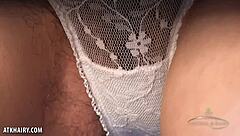 Aislynn swings her hairy pussy open for you