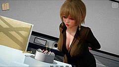 Blonde Lover Sucks Big Tits