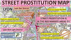 This blowjob sex map in Lyon France highlights teen prostitutes, brothels, and streetworkers.