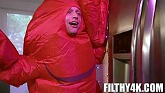 Stepmom Cosplays in Threesome with Johnny