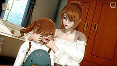 Blonde Lover Sucks Big Tits