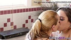Lesbian bath time with scissoring fetish