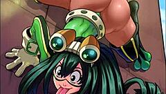 Tsuyu Asui in action - My Hero Academia scenes on Rule 34