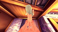 This trap elf maid helps you wash up.