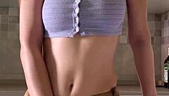 Petite Maiskii Fingers Her Hairless Pussy