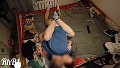 Red-Haired Girl In Socks Reaches Orgasm In Missionary Position With Her Legs Up