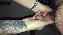 Goth Tattooed Chick Boldly Sucks Old Stranger in Video Booth