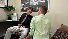 Gay boys having fun with Dylan Chambers in anal sex and oral sex