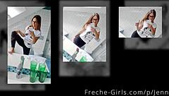 teen pussy's wet slit opens wide for big dick fucking.