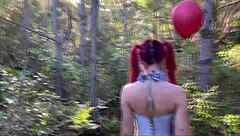 Anal sex with a clown on Halloween night