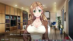 Watching my horny classmate's wife play solo in anime