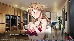 Watching my horny classmate's wife play solo in anime