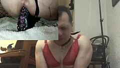 Using Two Dildos in Lingerie!