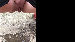 Natural Tits MILF Outdoor Pissing