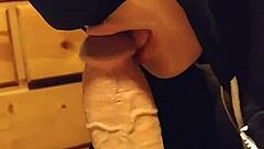 Uncle watches as she sucks daddy's cock