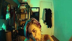 Pretty woman dominates with a sloppy blowjob