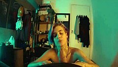 Pretty woman dominates with a sloppy blowjob