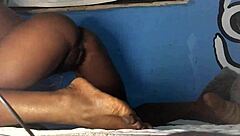 Ebony Girl's Deep Dildo Anal Desire