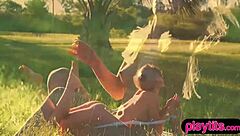 Cute Teen Chicks in Romantic Scenery