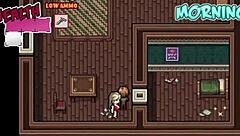 in this hentai game picking up various items during zombies retreat part 4 with big tits and ass