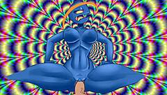 Psychedelic Slut Riding Cowgirl