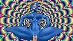 Psychedelic Slut Riding Cowgirl