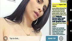 Bigtits Slim Sucks Her Own Tits on Webcam