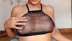 Hot Latina Shows Lingerie and Fucking Movements