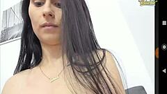 Bigtits Slim Sucks Her Own Tits on Webcam