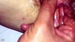 step mom and son playing with fat pussy. oiled fingering mommy roleplay