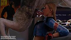 3D porn video with cam girl Cammy showing off her big ass