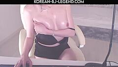 Beautiful Korean camgirl Raindrop performs erotic dances