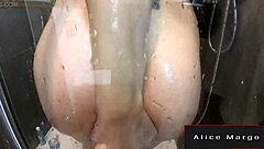 Masturbation in Shower Sexy Blonde Teen Uses Toys for Orgasm