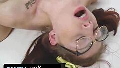 Tiny Nerd Teen With Pigtails Gets Fucked