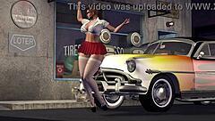 Hot Rod Dancer Alexxa Twerks Solo in 3D Cartoon