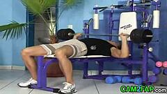 Super Blonde Fucks Hardcore In Gym With Intense Action