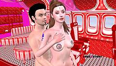 Animated 3D Cartoon Depicts Teen Couple Engaging in Detailed Foreplay Scenes with Hentai Elements