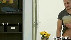 Awesome Brunette Alice C Blowing Big Prick!